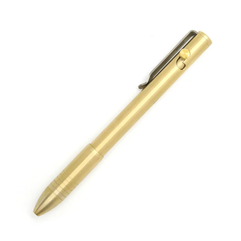 Big Idea Design Slim Bolt Action Pen - Brass - Gearboss Canada